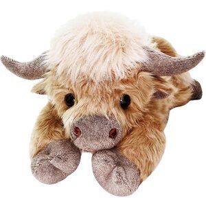 UOOZII 20” Highland Cow Weighted Highland Cow Stuffed Coolable Heatable NWT